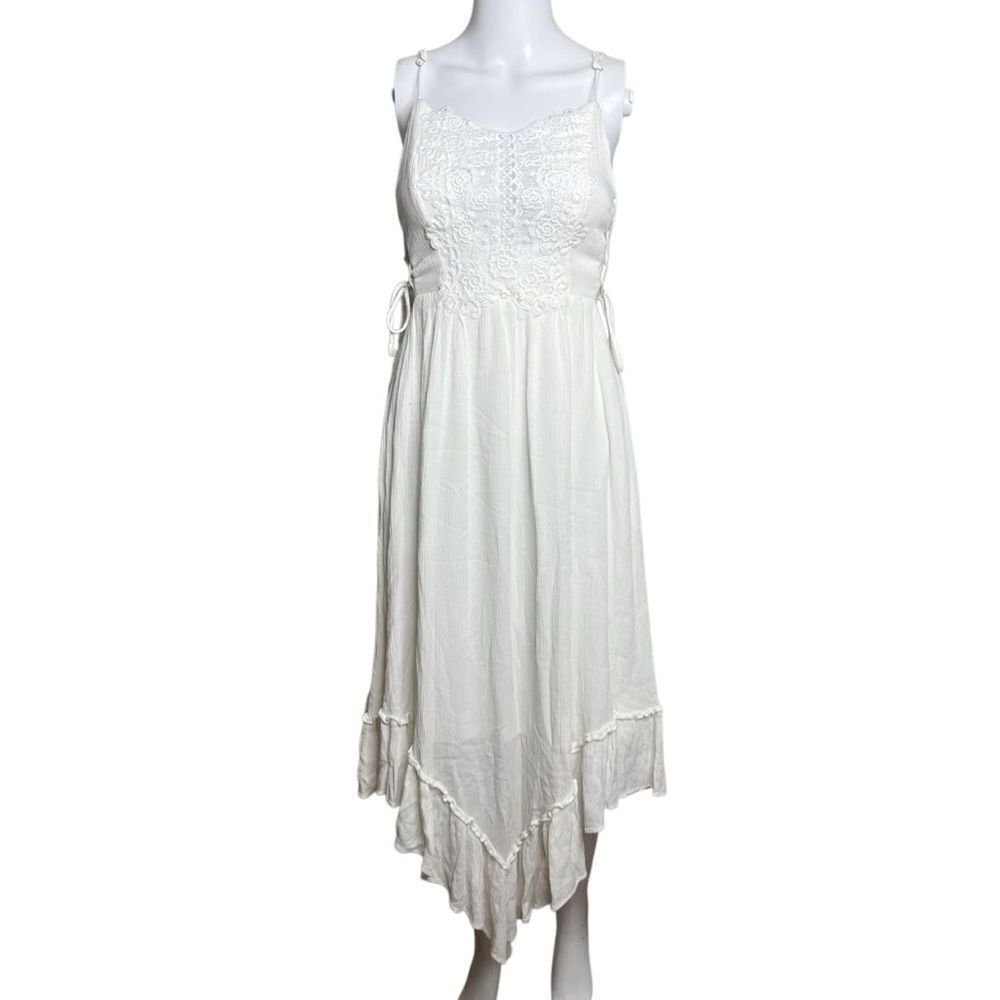 Saints + Secrets Elegant Asymmetrical White Lace Women’s Dress Size XS